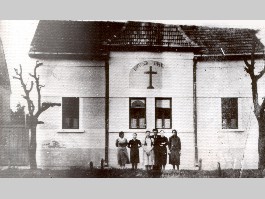 A Mátyás király utcai imaház (lebombázták 1944 októberében)